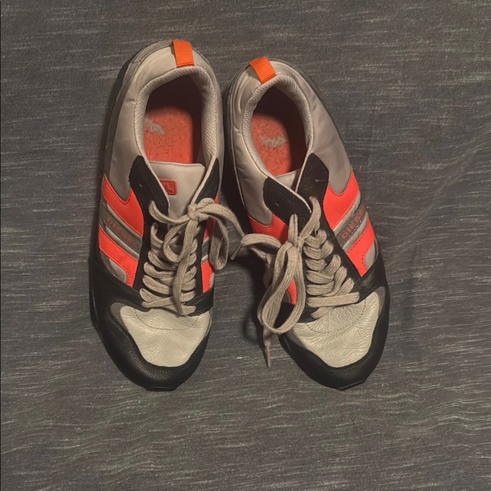Diesel Black and Orange Athletic Shoes Men’s 9.5 US USED